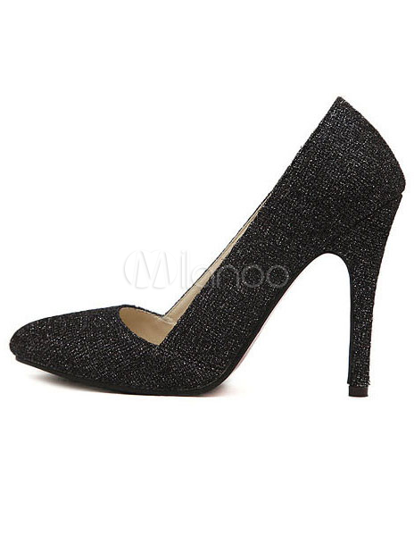 black sequin heels stiletto