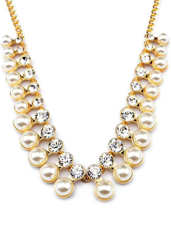 Collar con perlas de imitación,No.2