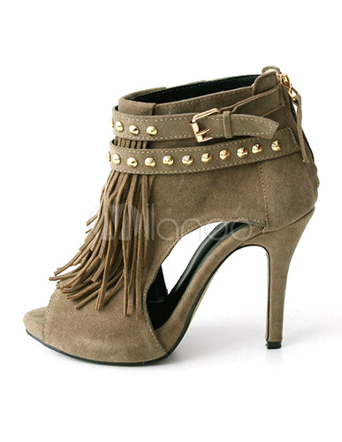 chaussure femme frange