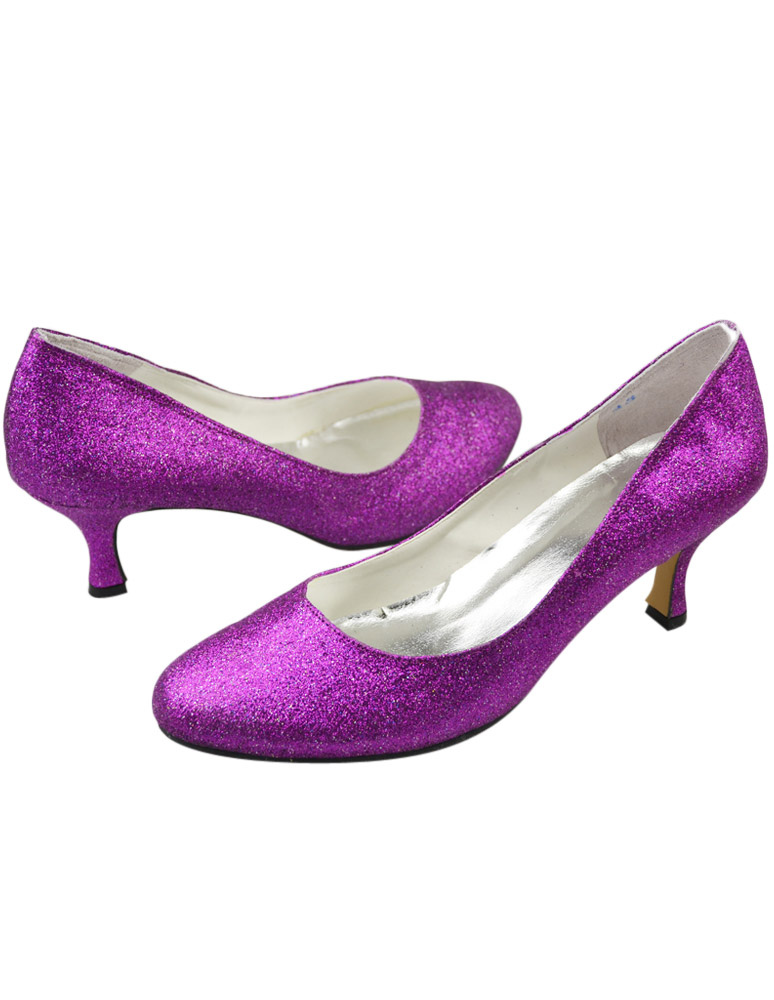 Chaussure de mariÃ©e en tissu de paillette violet foncÃ©e Ã  petit ...
