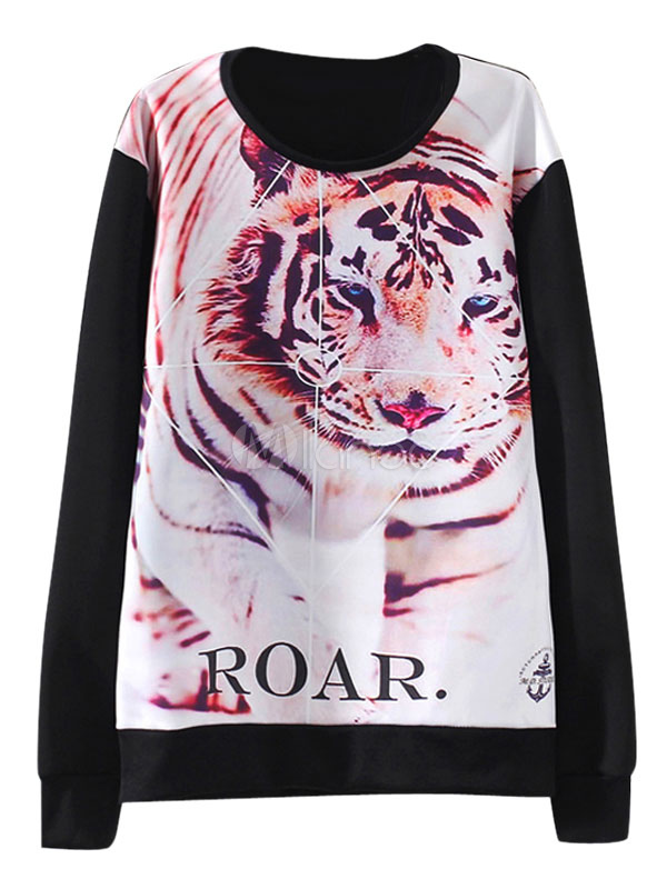 Sweatshirt With Tiger Print