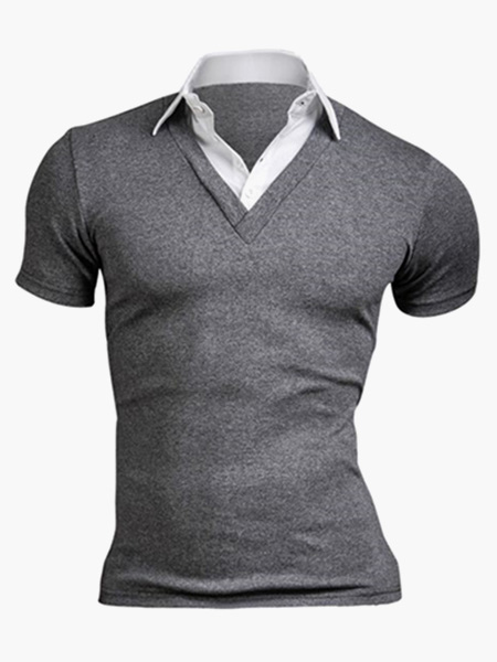 Smart Cotton Short Sleeves Mens Polo Shirt (Men\\'s Clothing Polo Shirts) photo