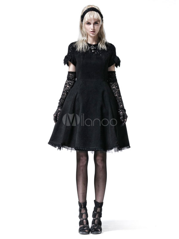 Gothic Polyester Lace Lolita One-Piece steampunk buy now online