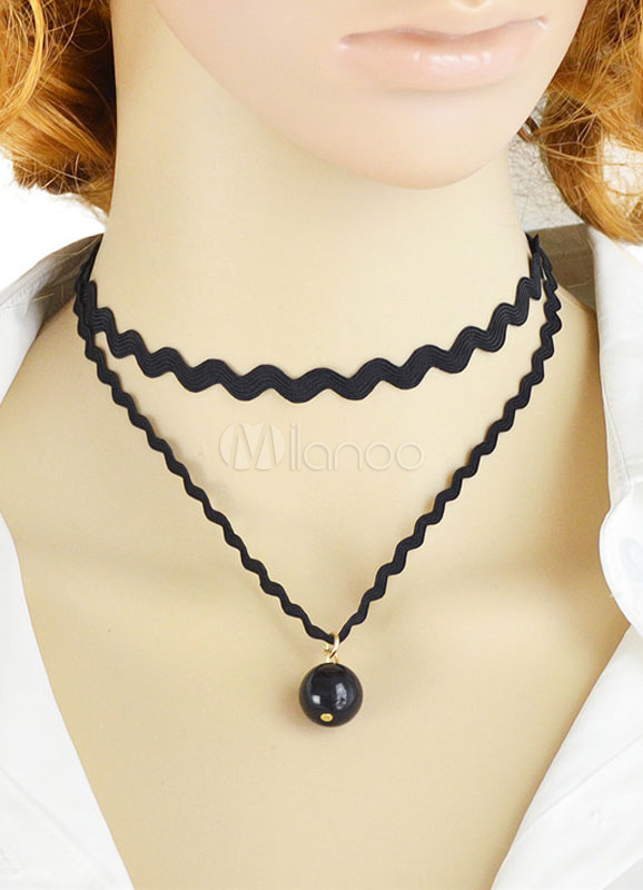 Multi-Layer Gothic Choker Pearl Necklace steampunk buy now online