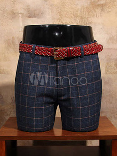 Steampunk Vintage Check Slim Fit Pants for Men steampunk buy now online
