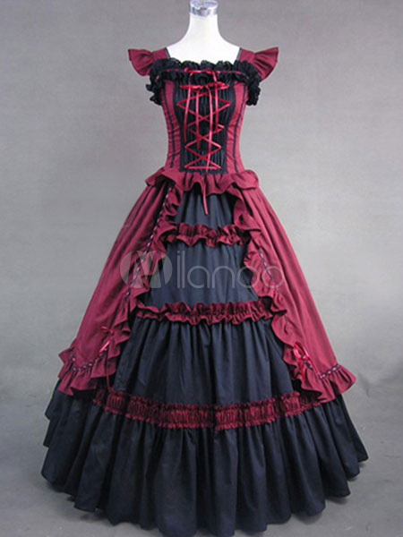 Sleeveless Floor Length Gothic Lolita Dress steampunk buy now online