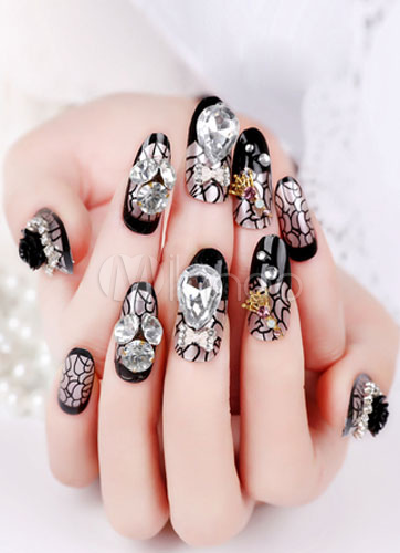 Black Gothic Resin Nail Stickers steampunk buy now online