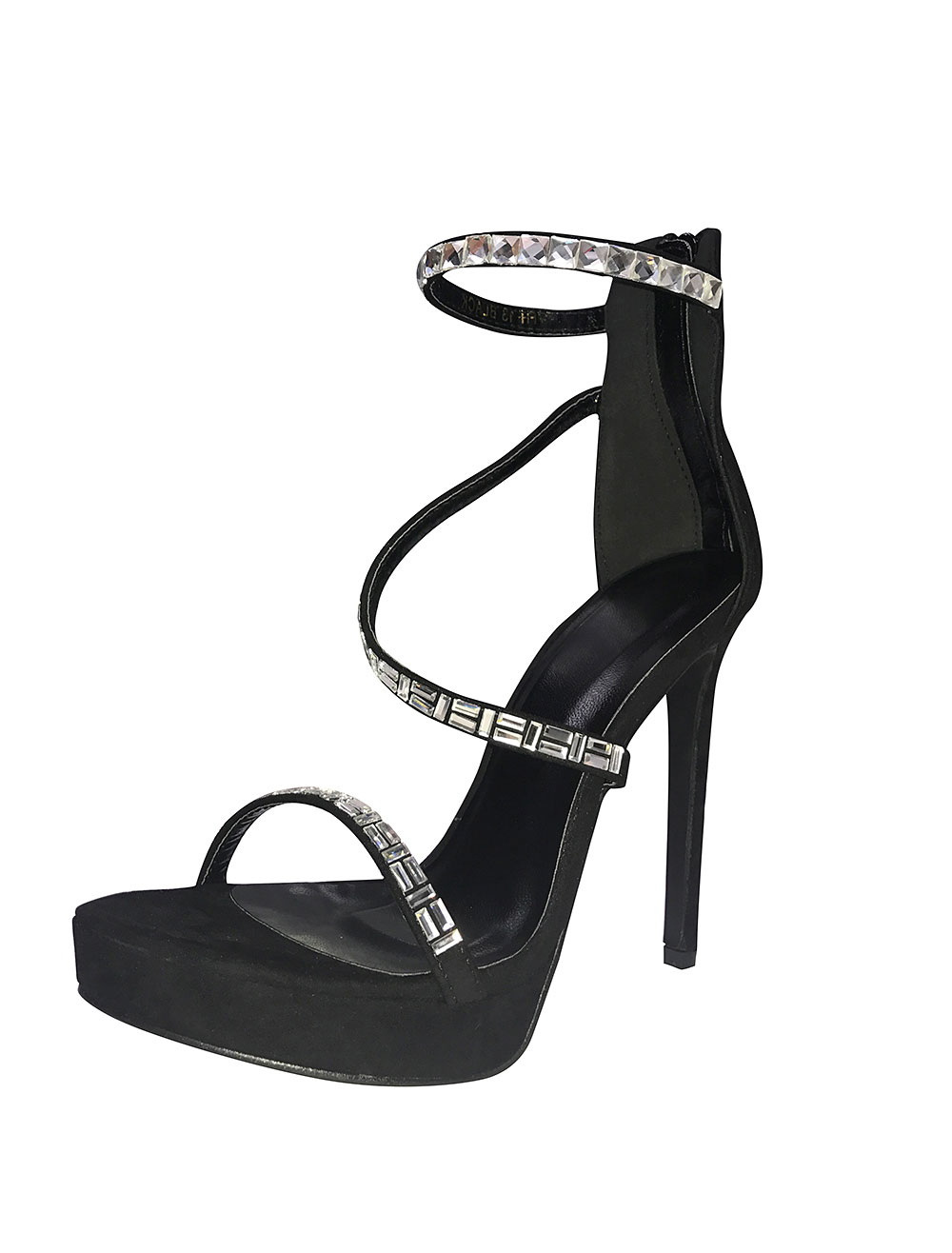 Sexy Black Heel Sandals Platform Wedding High Heel Shoes With