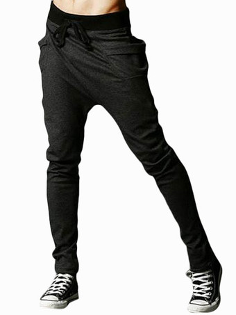Pantalons homme de style sarouel en coton unicolore