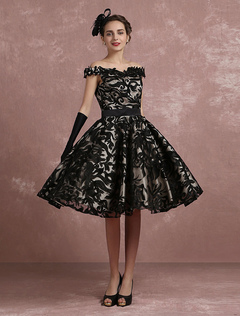 Abito da cocktail in pizzo bianco realty