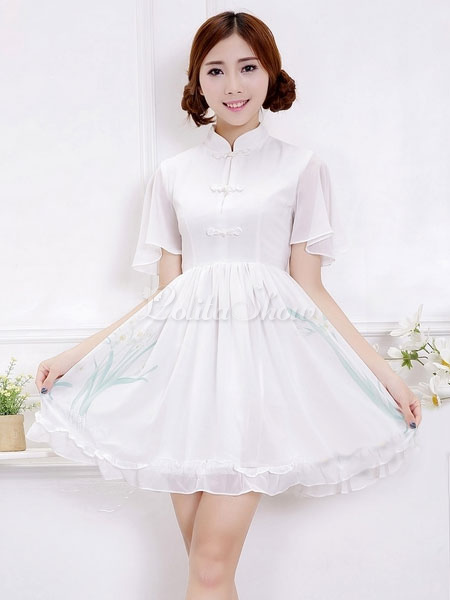 White Chiffon Dress