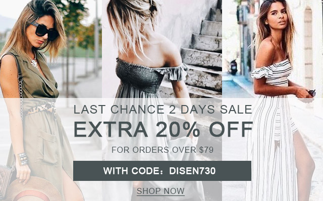 LAST CHANCE 2 DAYS SALE Extra 20% OFF For orders over $79 With code：DISEN730 SHOP NOW