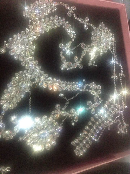 Gioielli Da Sposa Perla Bracciale Bianco Strass Vintage A Strati - Foto 7