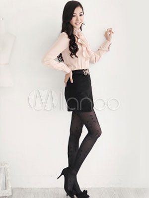 Pink Poly Spandex длинными рукавами Женская