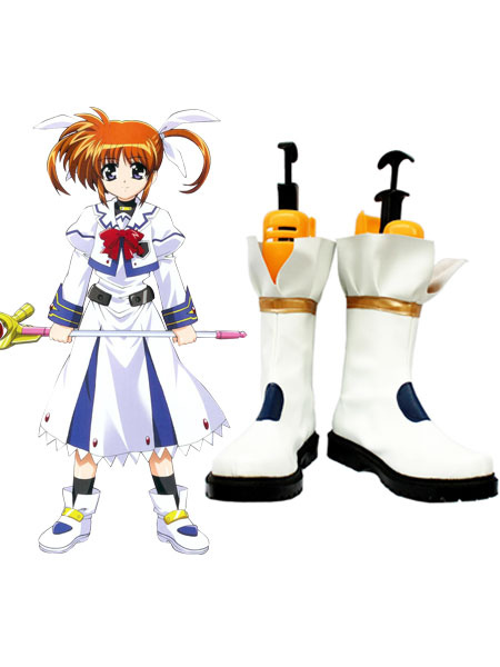 

Magical Girl Nanoha Imitated Leather Rubber Cosplay Shoes, White