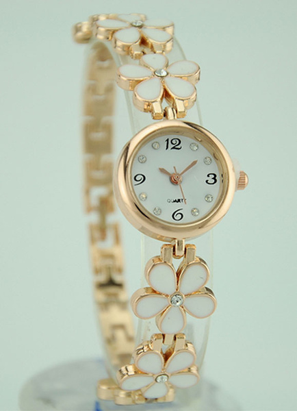 

Flowers Strap Alloy Watches