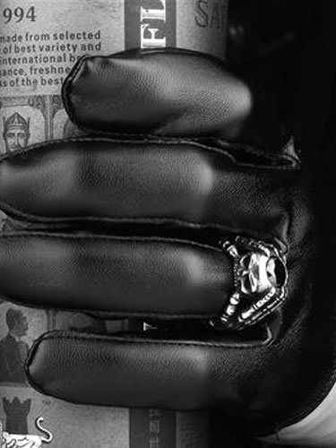 

Punk Silver Rings Men's Skeleton Hand Skull Stainless Steel Vintage Ring