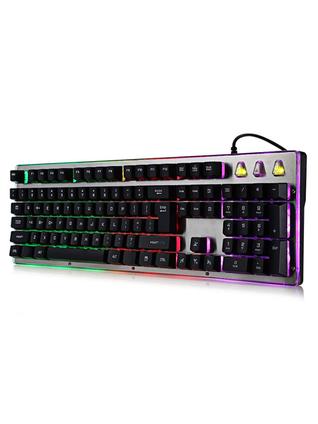 

Beat Game Keyboard Wired High Keycap Multi Backlight Color Ergonomic Design Gaming Black Membrane Ke