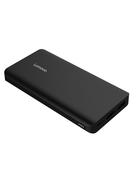 

Lenovo Power Bank 10000mAh Ionic Polymer Dual Output Ports HB06 Portable Charger, White;black