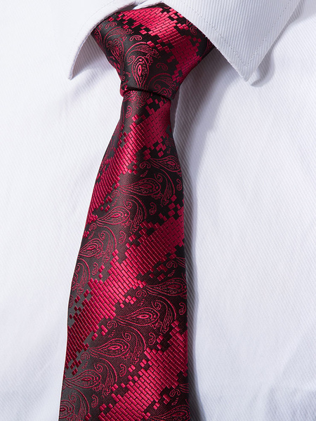 

Red Neck Ties Men Jacquard Casual Business Tie