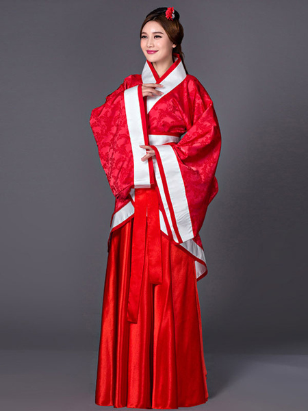 Image of Carnevale Antico costume cinese Hanfu tradizionale dinastia Tang Princess Queen Red Outfit Costume Halloween