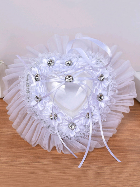 

Milanoo Ring Bearer Pillow White Lace Wedding Chic Wedding Pillows