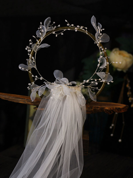 Image of Accessori per capelli in tulle fiore copricapo da sposa copricapo per la sposa