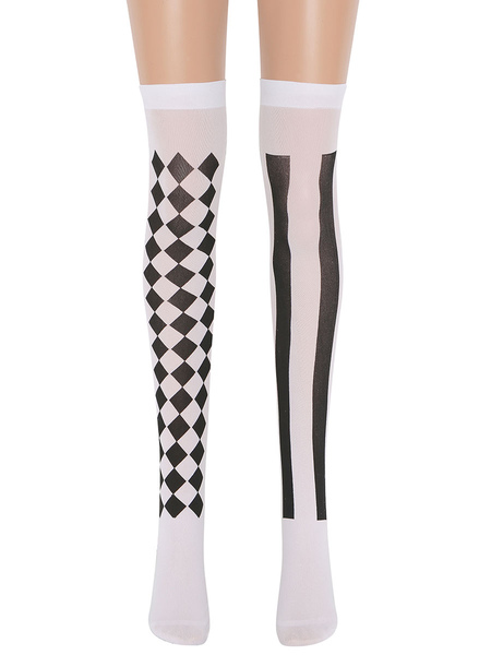 Image of Calze da donna Calze scozzesi Calze al ginocchio Accessori per costumi cosplay di Halloween