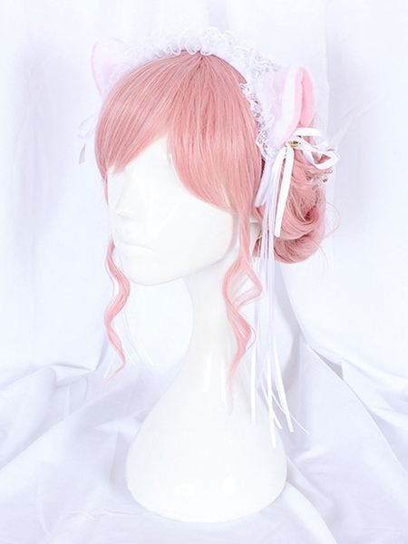 

Milanoo Sweet Lolita Wig Cameo Pink Heat-resistant Fiber Lolita Accessories