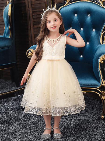 

Milanoo Flower Girl Dresses Jewel Neck Tulle Sleeveless Knee-Length Princess Silhouette Kids Pageant, White;ture red;champagne;pastel green;soft pink;plum