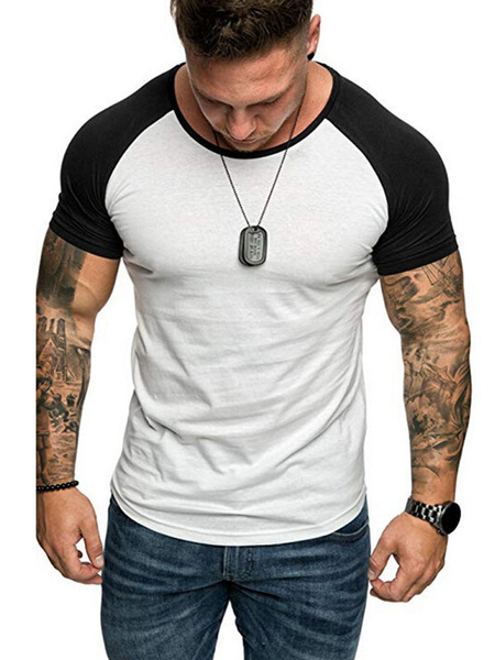 

Milanoo T-shirts Chic Turndown Collar Short Sleeves, White;grey;black