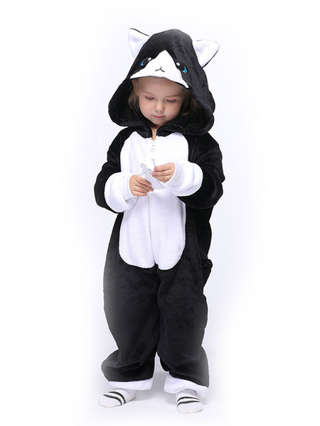 Image of Kigurumi Tutina pigiama per bambini Costume pigiama gatto nero in poliestere