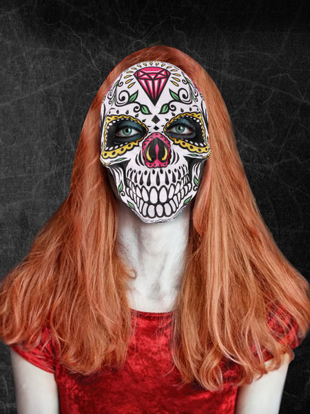 Image of Maschera di carnevale per adulti Accessori per costumi da travestimento in plastica rossa