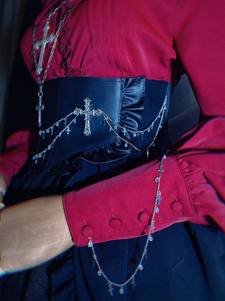 Image of Accessori Gothic Lolita Catene nere Pelle sintetica Varie