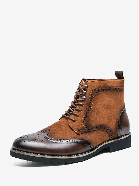 Image of Scarpe eleganti da uomo Moderne scarpe Oxford in pelle PU regolabili con cinturino a punta tonda