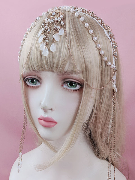 Image of Accessori Lolita in stile ROCOCO Accessorio perle bianche Varie