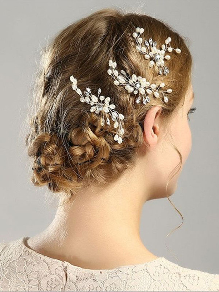 Image of Copricapo Accessori per capelli da sposa con strass perla per capelli da sposa