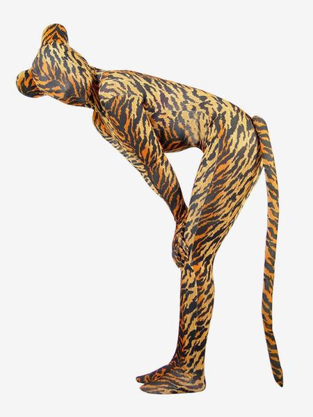 Image of Carnevale Abito da costume di tigre modello con coda lycra spandex unisex di Zentai Halloween