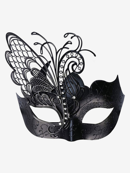 Image of Maschera di carnevale per adulti Accessori per costumi da travestimento in plastica nera