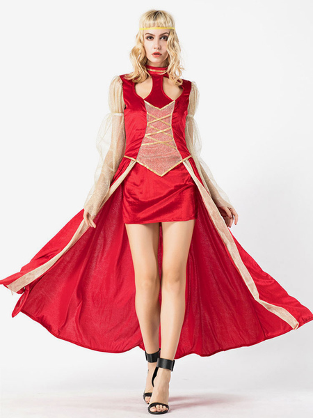 Image of Carnevale Costumi di Halloween Dress Red Women Royal Mardi Gras Set Holidays Costumes Halloween