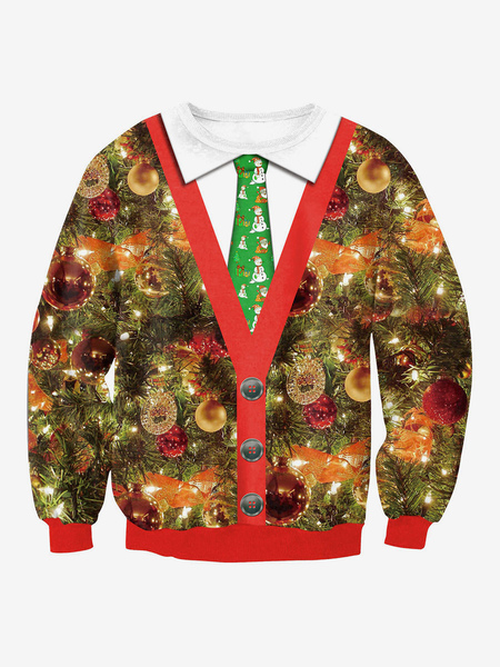 Image of Natale Pullover Felpa 3D Stampa Ugly Tops Natale