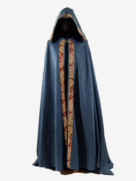 Image of Mantello lungo da uomo vintage retrò bordeaux mantello da abito ampio da clero medievale da chiesa