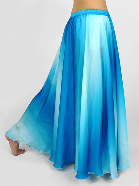 Image of Carnevale Falda blu lunga da ballo di seta gonna per donne Halloween