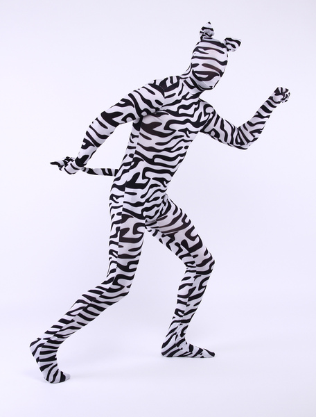 Image of Carnevale Multi colore Unisex Zebra stampa Lycra Spandex dolce Lycra Zentai animali tute Halloween