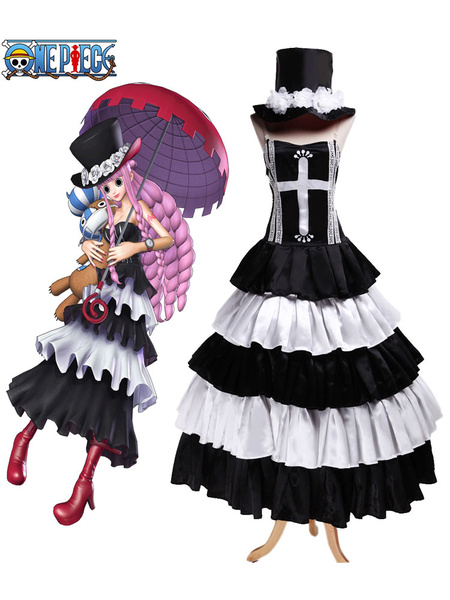 

One Piece Perona Halloween Cosplay Costume Halloween Ghost Princess Perona Cosplay, Black