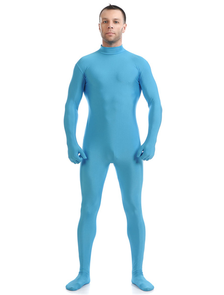 

Milanoo Light Sky Blue Morph Suit Adults Bodysuit Lycra Spandex Catsuit