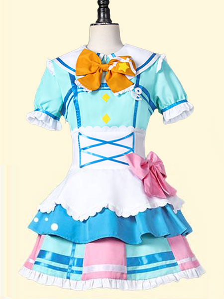 

LoveLive!Sunshine!! Takami Chika Cosplay Costume Stage Outfit, Light sky blue