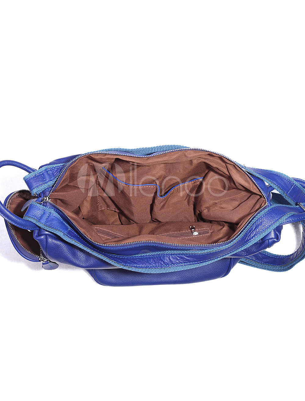 32*23*33cm beautiful blue cowhide womens convertible bag