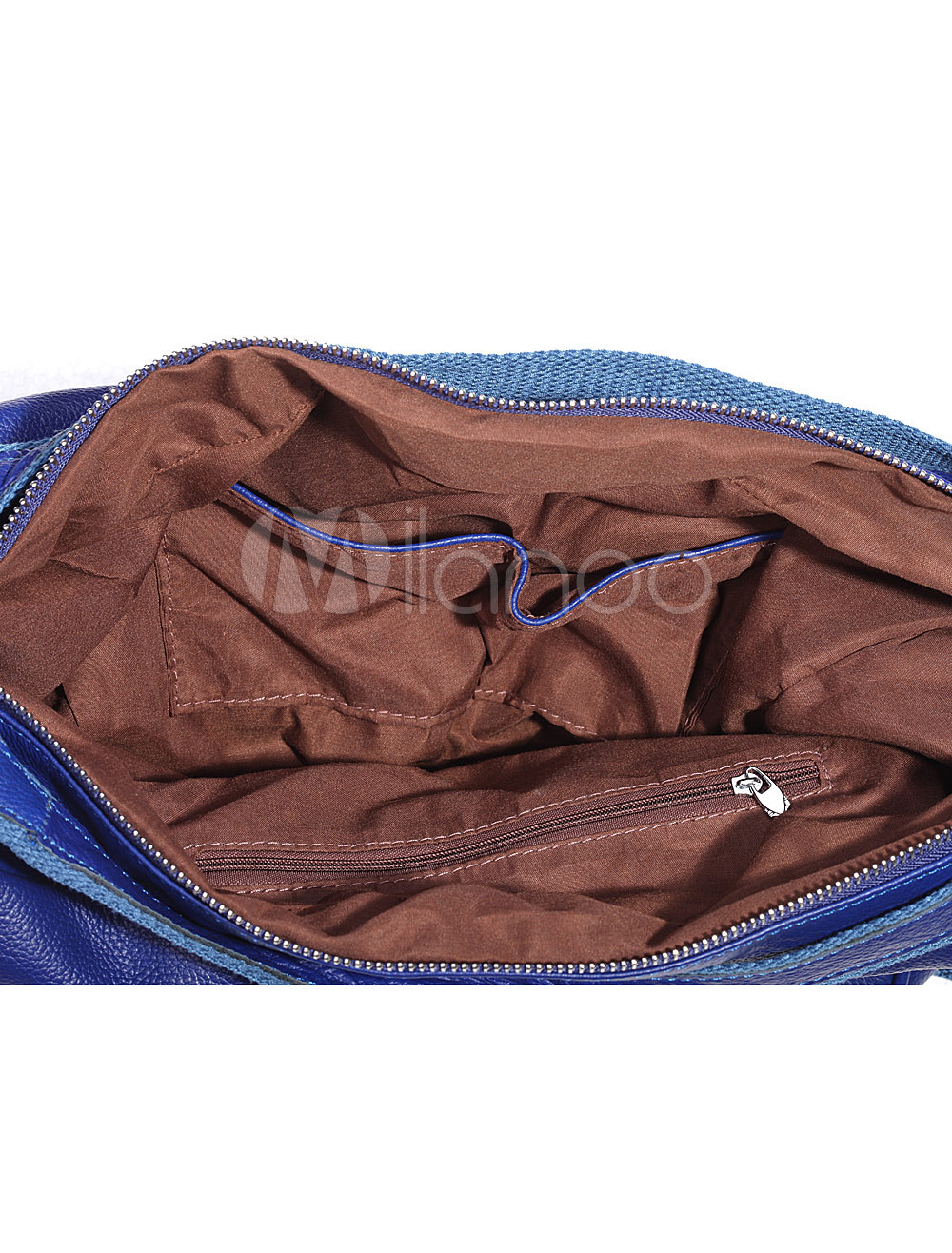 32*23*33cm beautiful blue cowhide womens convertible bag