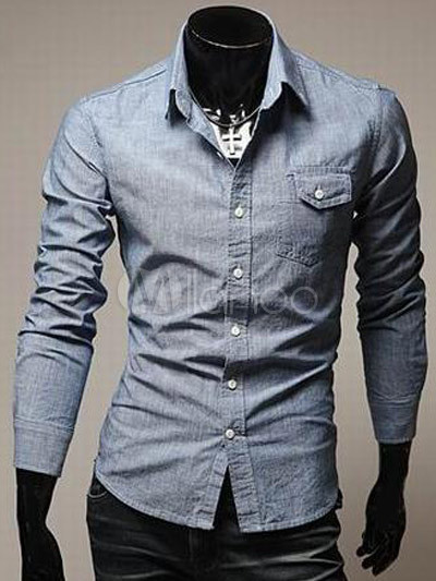 Handsome Cotton Casual Shirt For Men - Milanoo.com